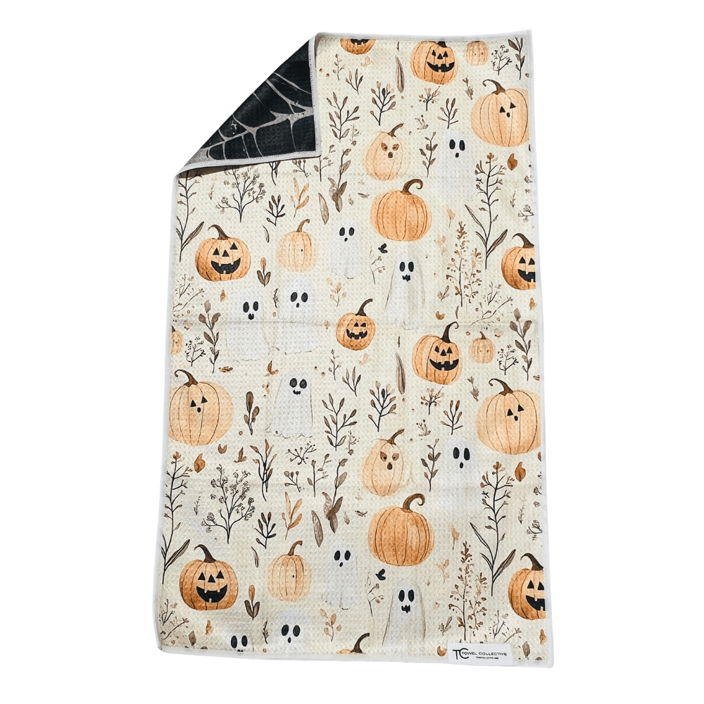 Pumpkin Web | Waffle Weave Microfiber Towels Kitchen & Bath Hand Towels Reversible Hand Towel | Towel Collective | Cody, WY