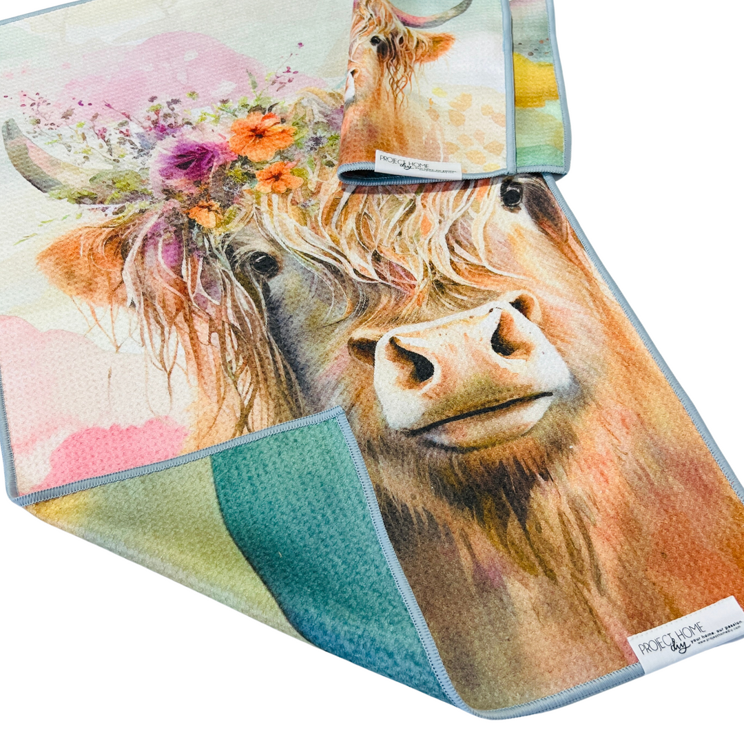 Jenny From the Highest Land | Waffle Weave Microfiber Towels Kitchen & Bath Hand Towels Reversible Hand Towel | Towel Collective | Cody, WY