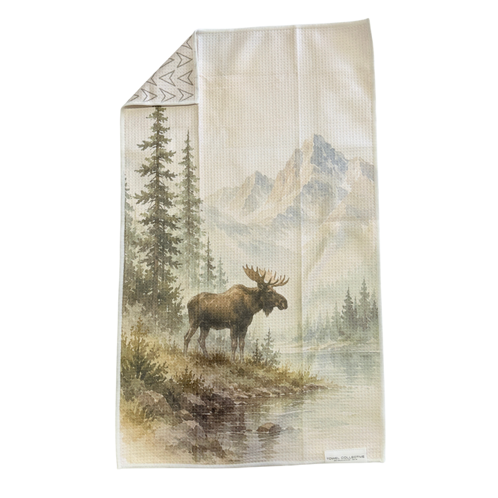 Stillwater Moose | Waffle Weave Microfiber Towels Kitchen & Bath