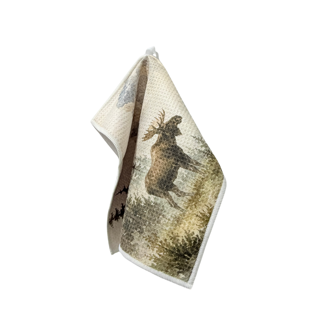 Stillwater Moose | Waffle Weave Microfiber Towels Kitchen & Bath