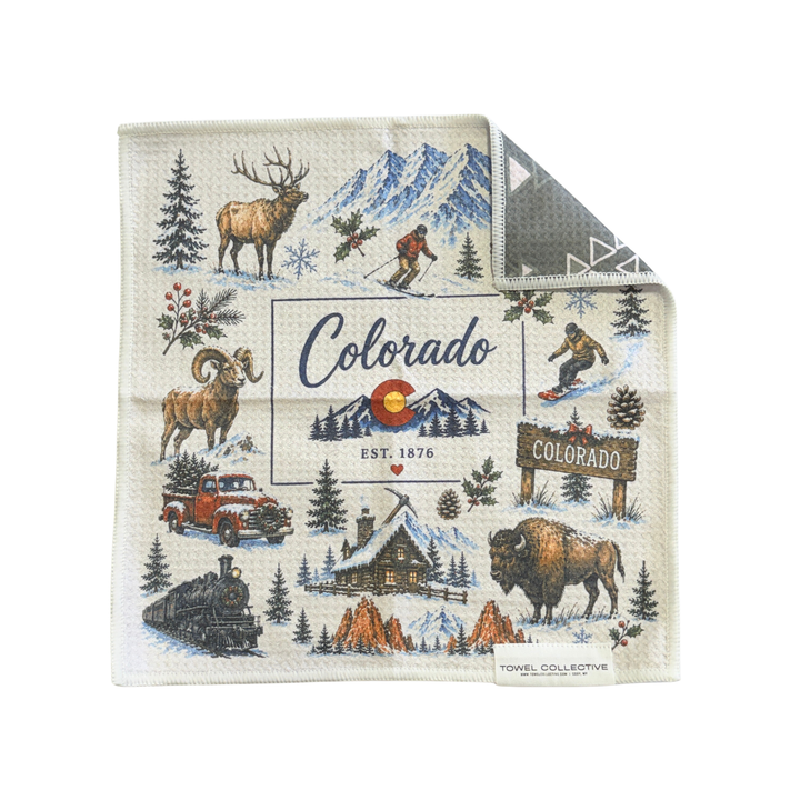 Colorado Winter | Waffle Weave Microfiber Towels Kitchen & Bath