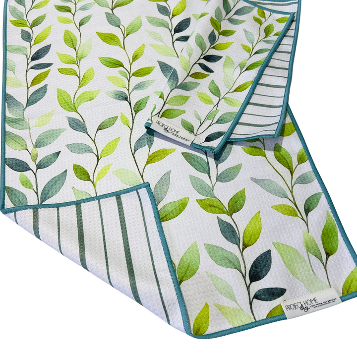 It's a Vine Time | Waffle Weave Microfiber Towels Kitchen & Bath Hand Towels Reversible Hand Towel | Towel Collective | Cody, WY