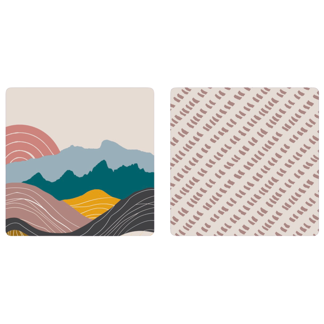 Wyoming Sunrise | Waffle Weave Microfiber Towels Kitchen & Bath