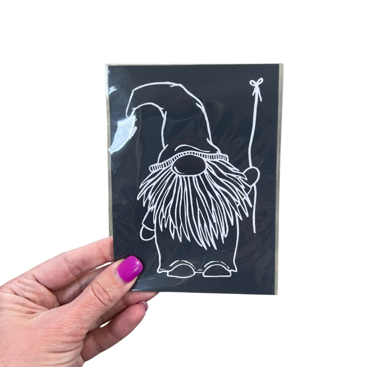 Reusable Gnome Stencil | Bulk Buy Decor Reversible Hand Towel | Towel Collective | Cody, WY