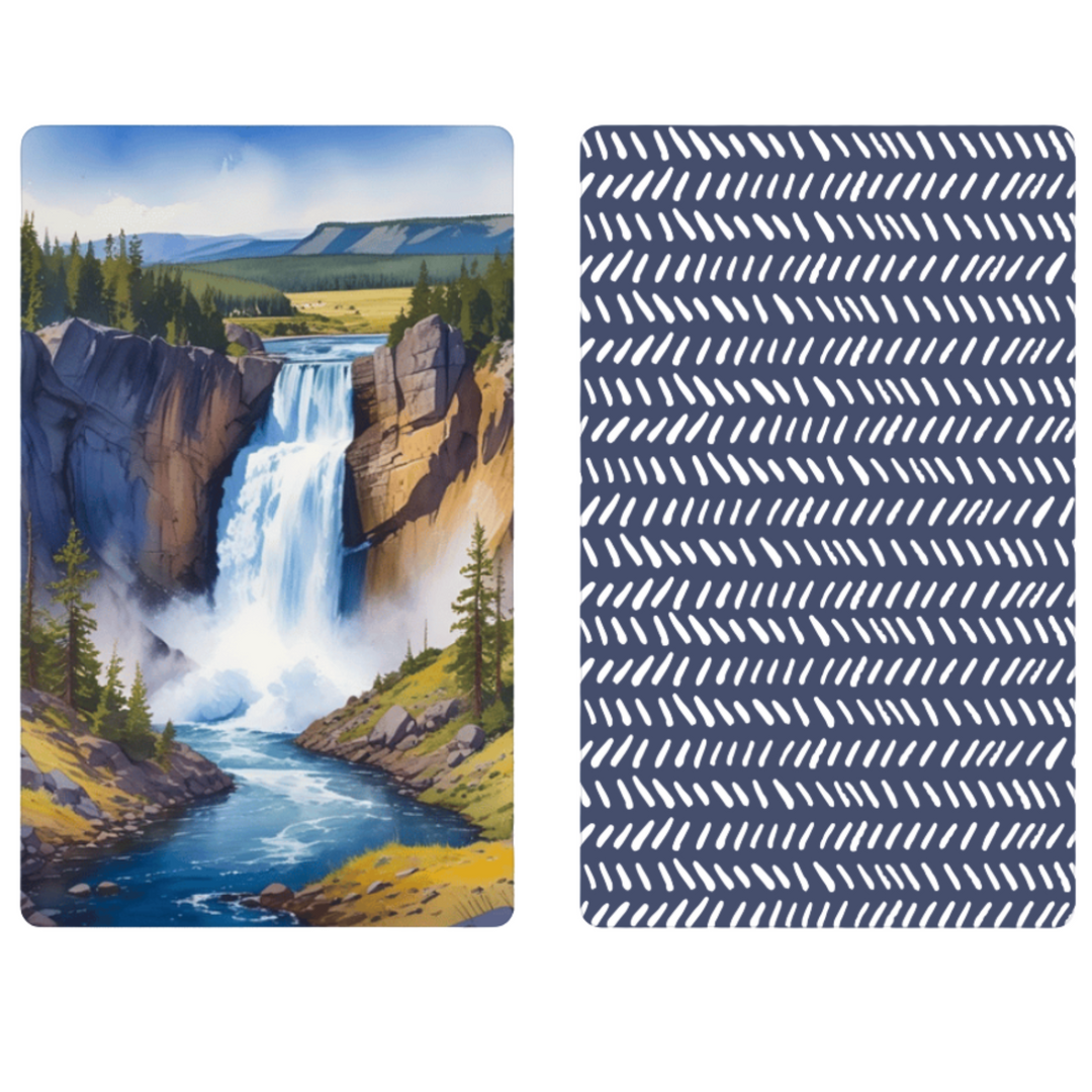 Lower Falls | Yellowstone Collection | Waffle Weave Microfiber Towels Kitchen & Bath Hand Towels Reversible Hand Towel | Towel Collective | Cody, WY