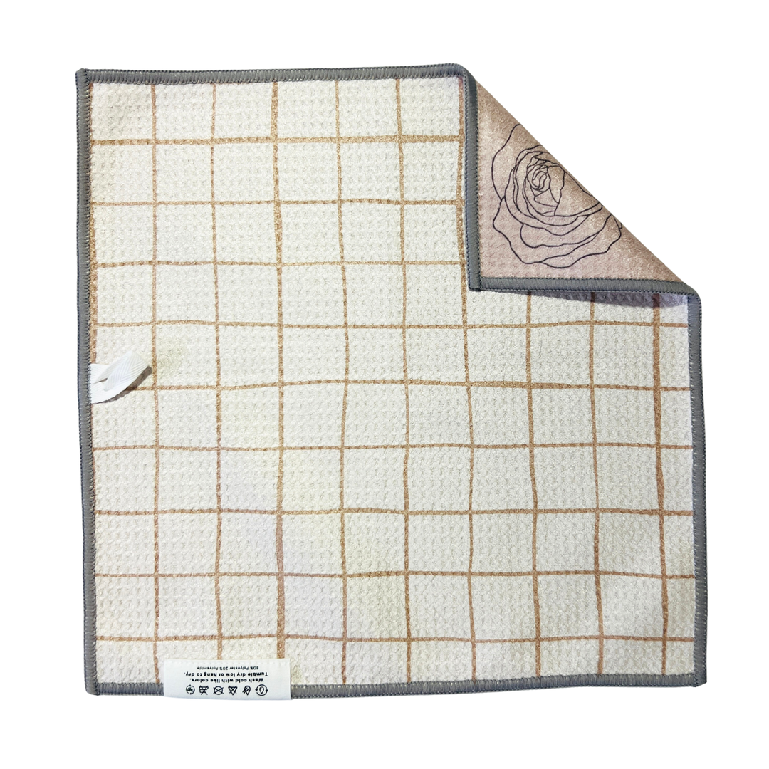 Gridline Chic | Waffle Weave Microfiber Towels Kitchen & Bath Hand Towels Reversible Hand Towel | Towel Collective | Cody, WY