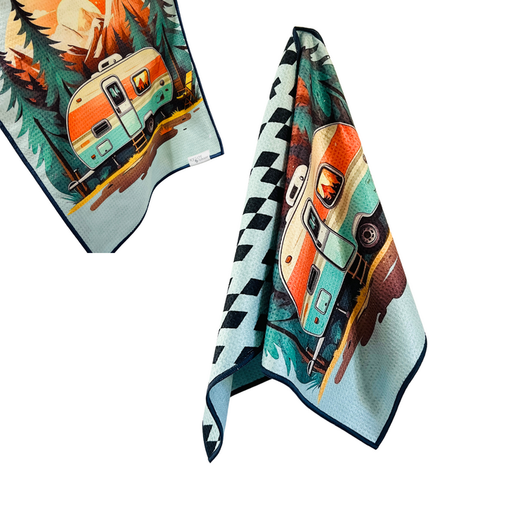 Wanderlust | Waffle Weave Microfiber Towels Kitchen & Bath Hand Towels Reversible Hand Towel | Towel Collective | Cody, WY