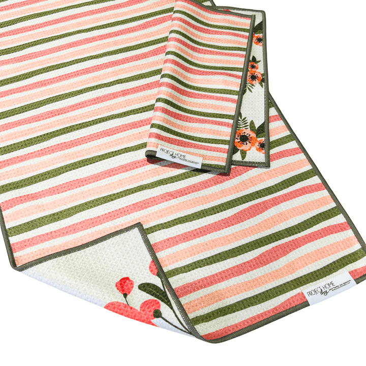 Retro Stripes | Waffle Weave Microfiber Towels Kitchen & Bath Hand Towels Reversible Hand Towel | Towel Collective | Cody, WY