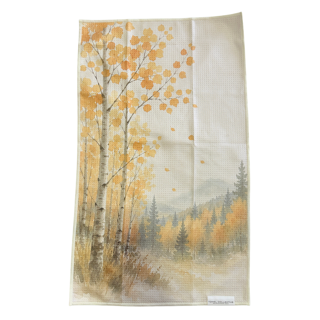 Falling Aspen | Waffle Weave Microfiber Towels Kitchen & Bath
