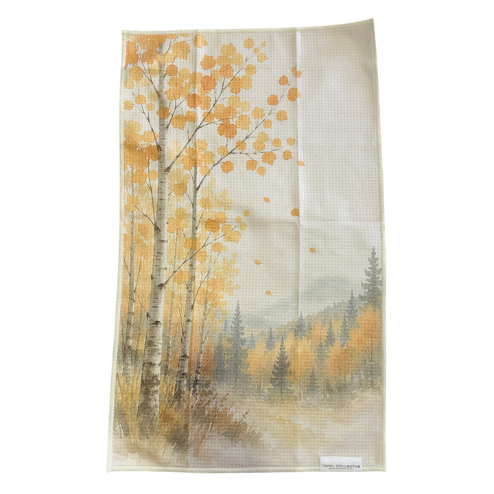 Falling Aspen | Waffle Weave Microfiber Towels Kitchen & Bath