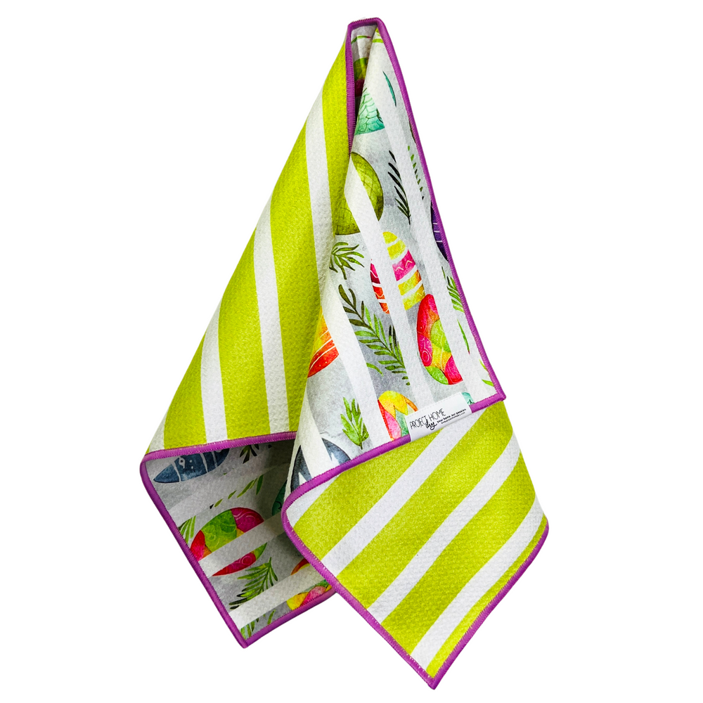 Egg-Stra Easter | Waffle Weave Microfiber Towels Kitchen & Bath Hand Towels Reversible Hand Towel | Towel Collective | Cody, WY