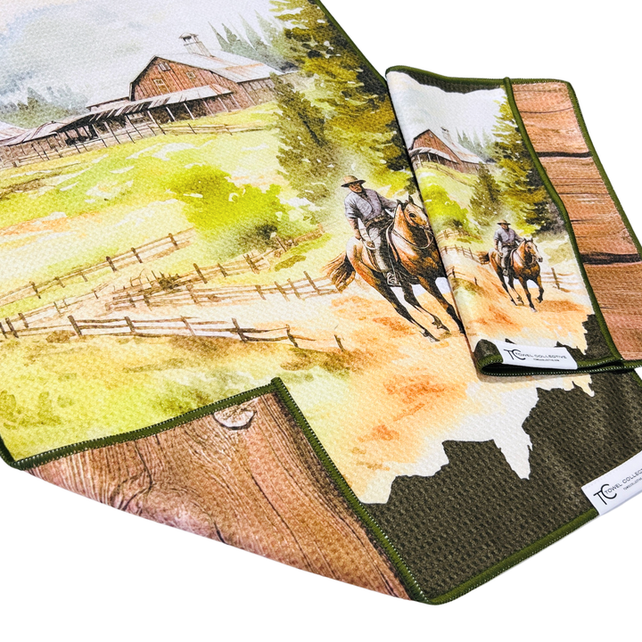 Ranch Ride | Waffle Weave Microfiber Towels Kitchen & Bath Hand Towels Reversible Hand Towel | Towel Collective | Cody, WY
