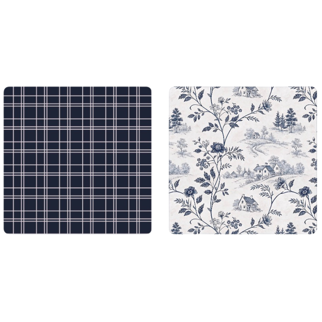 Estate Blue | Waffle Weave Microfiber Towels Kitchen & Bath