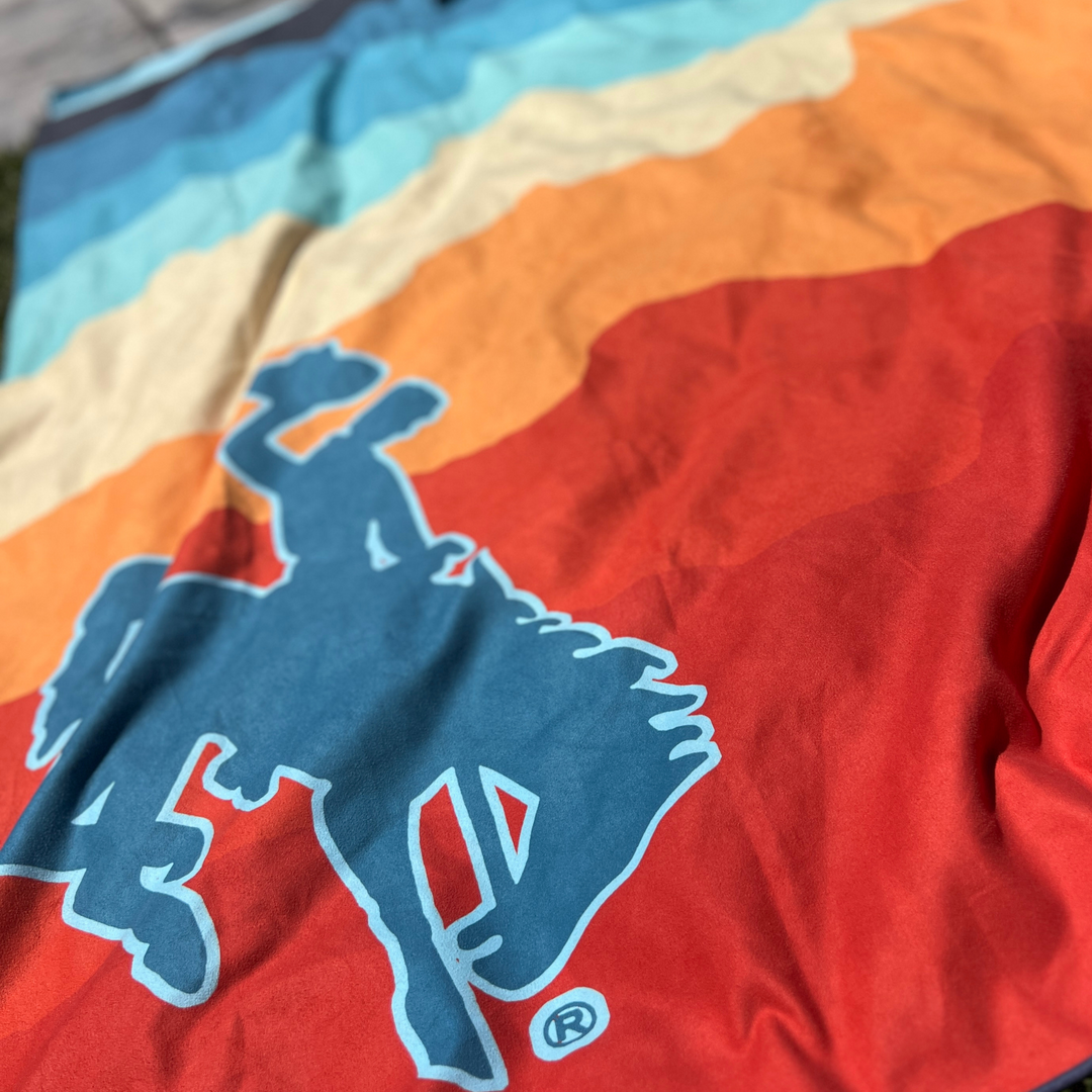 Wyoming Pool Towel | Suede Microfiber Beach Towel: Quick-Dry, Sand-Free, Absorbent, Lightweight Hand Towels Reversible Hand Towel | Towel Collective | Cody, WY