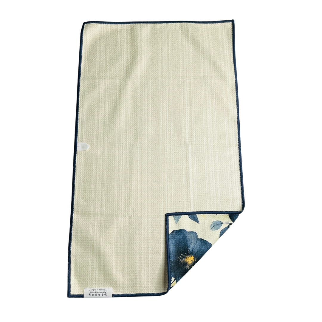 Black Floral | Waffle Weave Microfiber Towels Kitchen & Bath Hand Towels Reversible Hand Towel | Towel Collective | Cody, WY