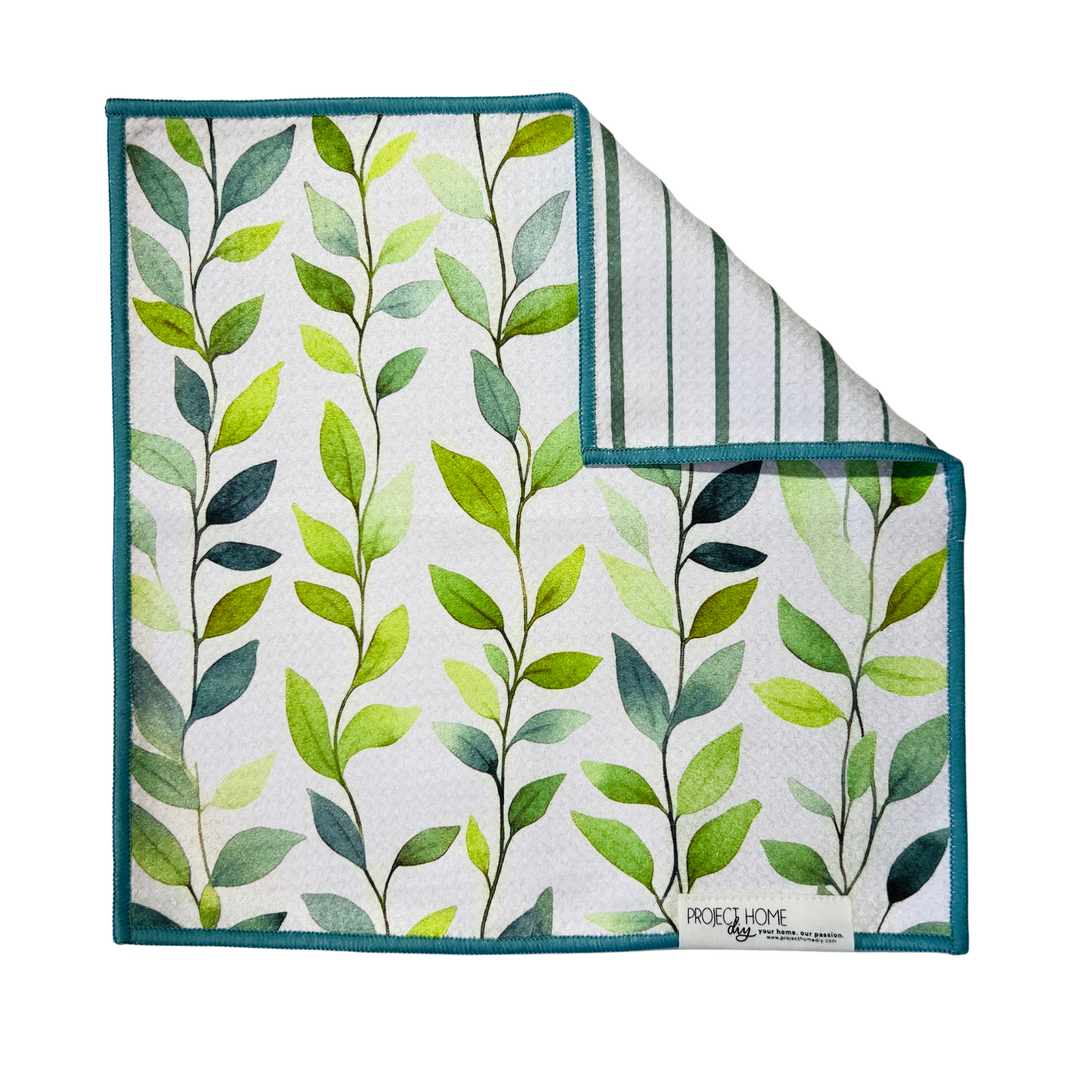 It's a Vine Time | Waffle Weave Microfiber Towels Kitchen & Bath Hand Towels Reversible Hand Towel | Towel Collective | Cody, WY