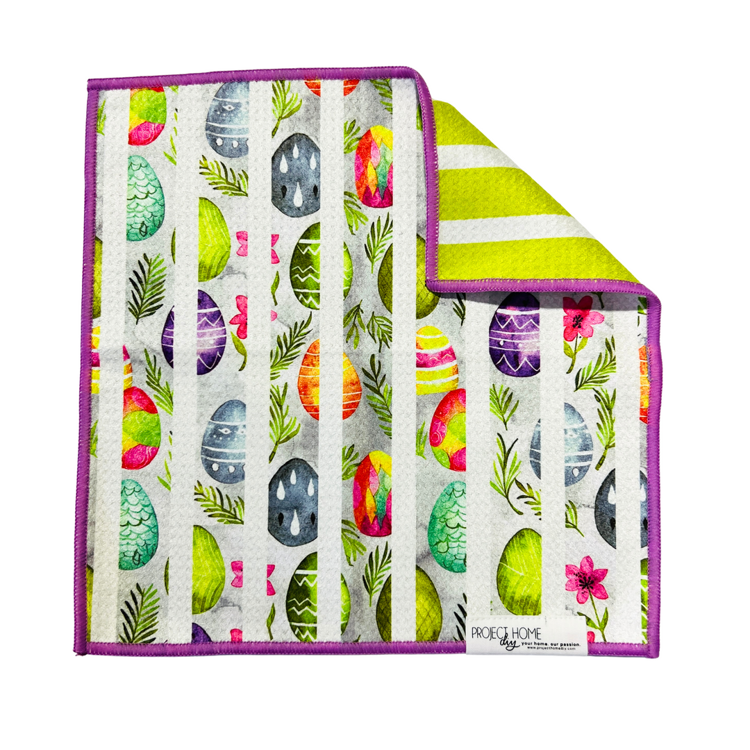Egg-Stra Easter | Waffle Weave Microfiber Towels Kitchen & Bath Hand Towels Reversible Hand Towel | Towel Collective | Cody, WY
