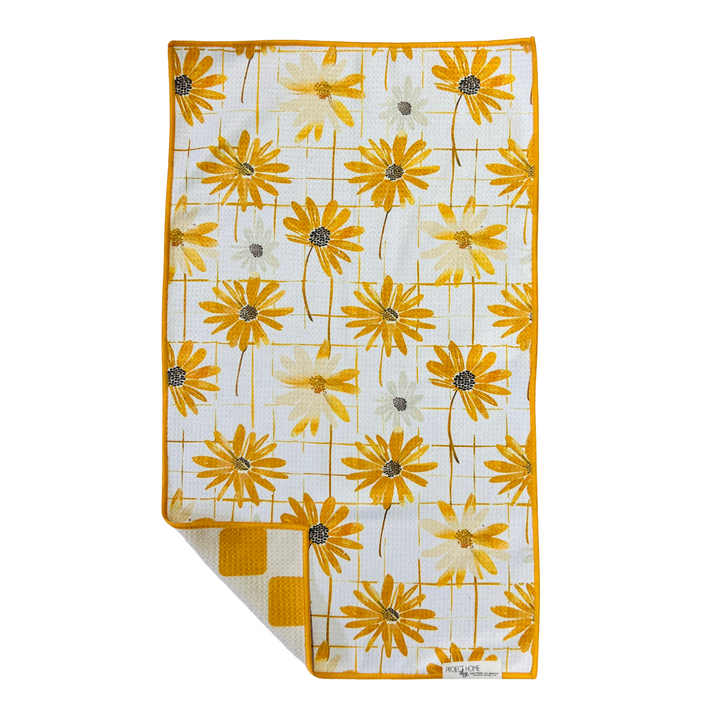 Daisy Picnic | Waffle Weave Microfiber Towels Kitchen & Bath Hand Towels Reversible Hand Towel | Towel Collective | Cody, WY