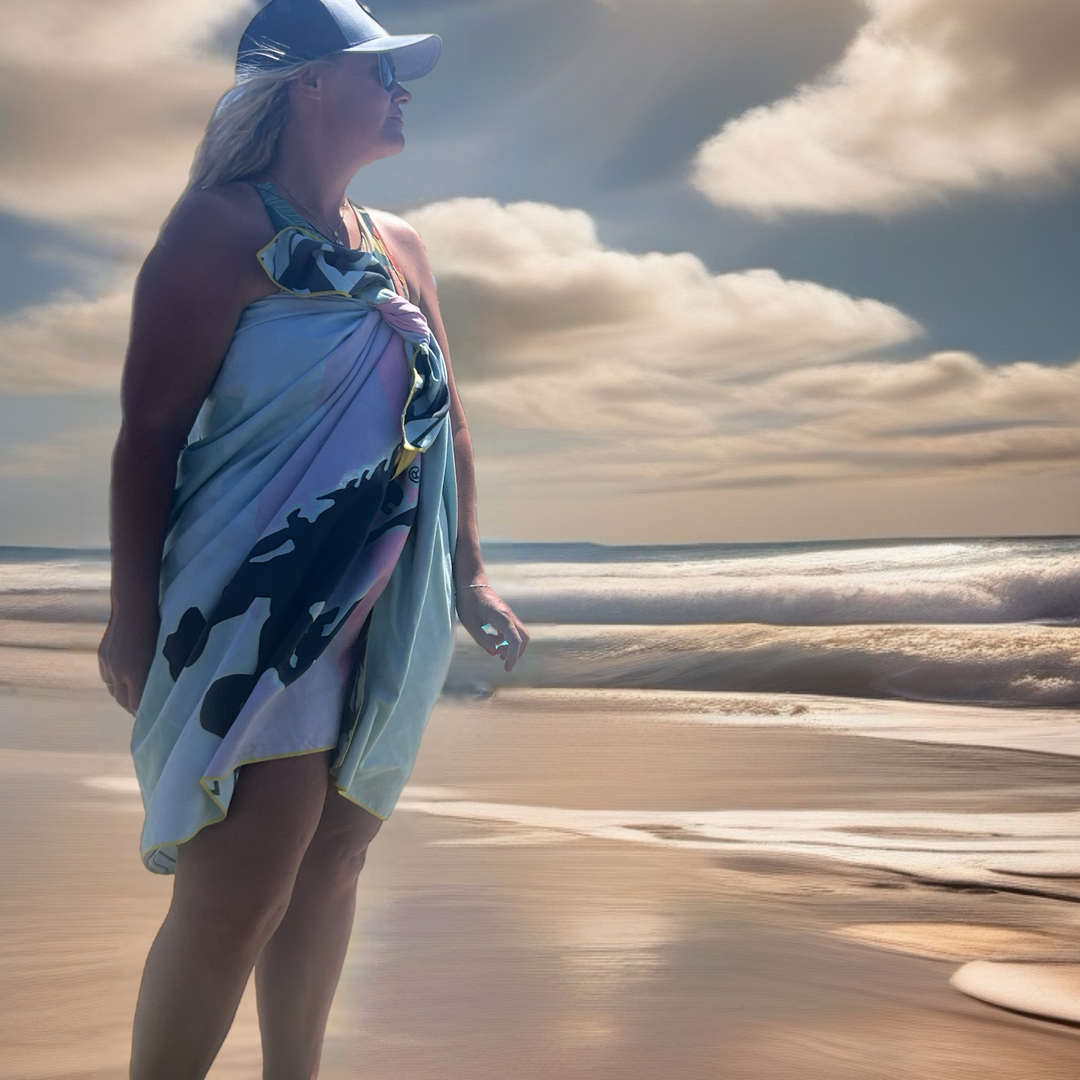 Wyoming Pool Towel | Suede Microfiber Beach Towel: Quick-Dry, Sand-Free, Absorbent, Lightweight Hand Towels Reversible Hand Towel | Towel Collective | Cody, WY