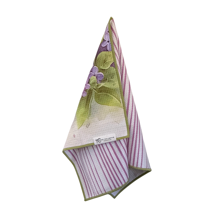 Lilac Lines | Waffle Weave Microfiber Towels Kitchen & Bath