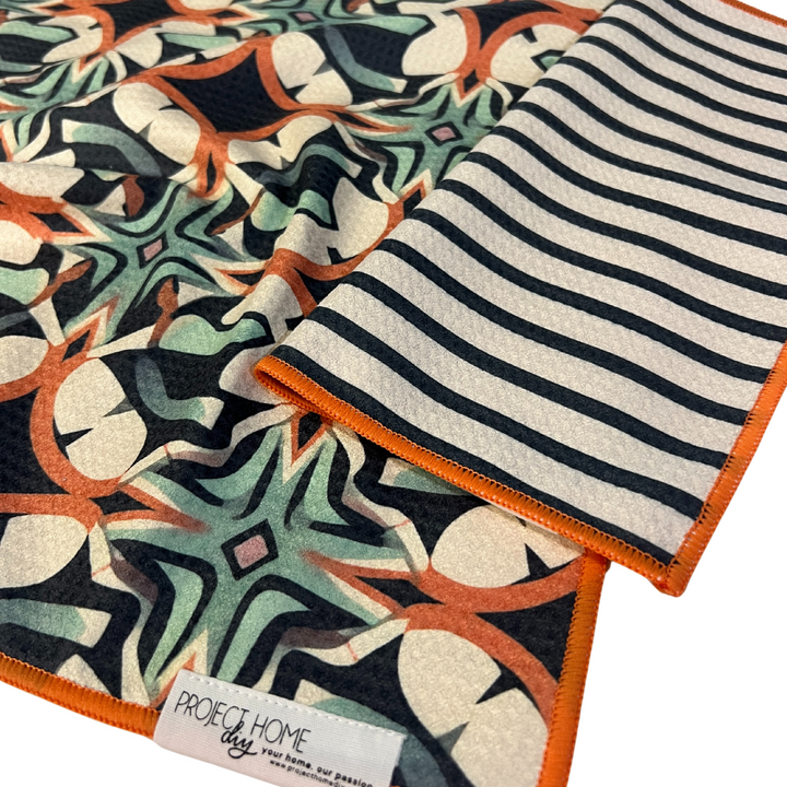 Timeless Tiles | Waffle Weave Microfiber Towels Kitchen & Bath Hand Towels Reversible Hand Towel | Towel Collective | Cody, WY