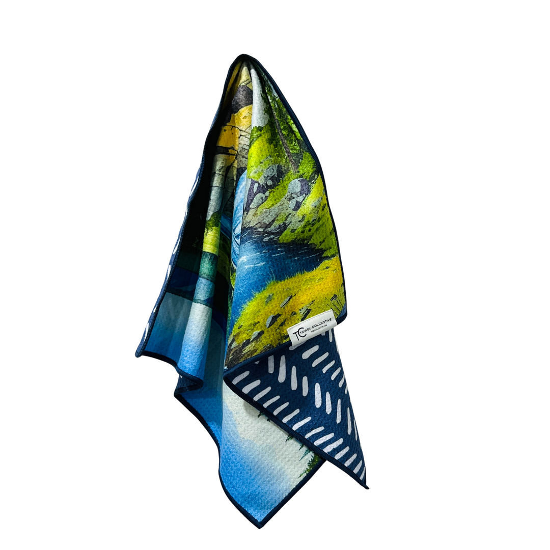 Lower Falls | Yellowstone Collection | Waffle Weave Microfiber Towels Kitchen & Bath Hand Towels Reversible Hand Towel | Towel Collective | Cody, WY