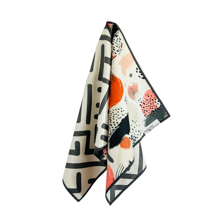 Abstract Circus | Waffle Weave Microfiber Towels Kitchen & Bath Hand Towels Reversible Hand Towel | Towel Collective | Cody, WY