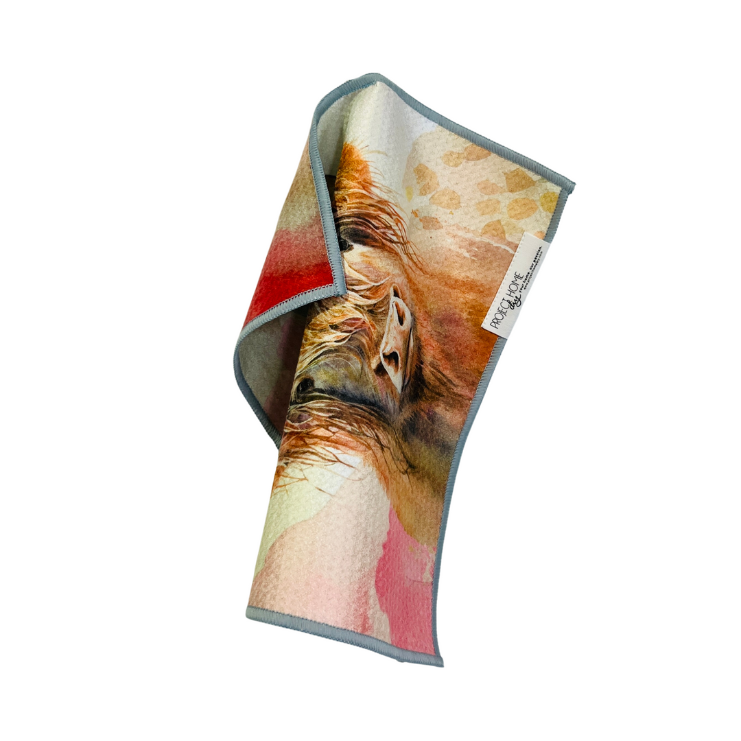 Jenny From the Highest Land | Waffle Weave Microfiber Towels Kitchen & Bath Hand Towels Reversible Hand Towel | Towel Collective | Cody, WY