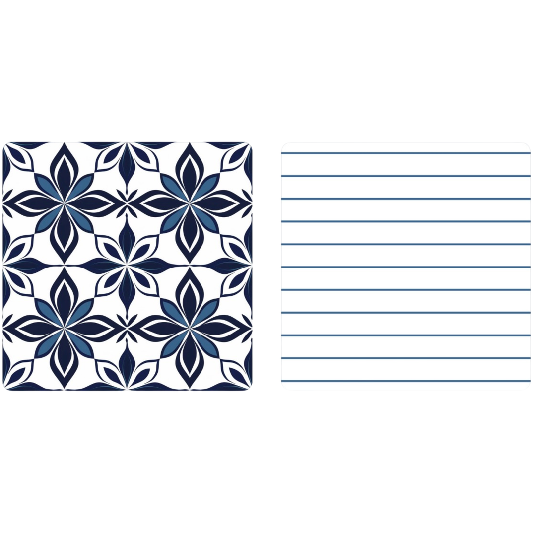 Navy Tiles | Waffle Weave Microfiber Towels Kitchen & Bath Hand Towels Reversible Hand Towel | Towel Collective | Cody, WY