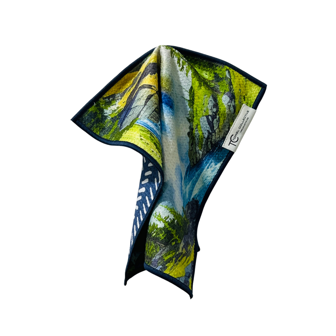 Lower Falls | Yellowstone Collection | Waffle Weave Microfiber Towels Kitchen & Bath Hand Towels Reversible Hand Towel | Towel Collective | Cody, WY