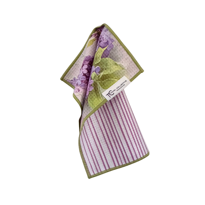 Lilac Lines | Waffle Weave Microfiber Towels Kitchen & Bath