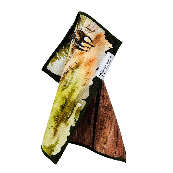 Ranch Ride | Waffle Weave Microfiber Towels Kitchen & Bath Hand Towels Reversible Hand Towel | Towel Collective | Cody, WY