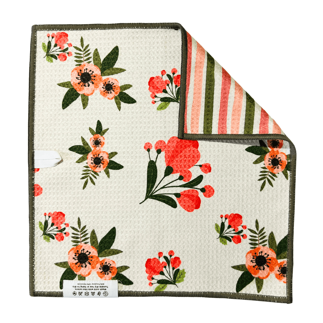 Retro Stripes | Waffle Weave Microfiber Towels Kitchen & Bath Hand Towels Reversible Hand Towel | Towel Collective | Cody, WY