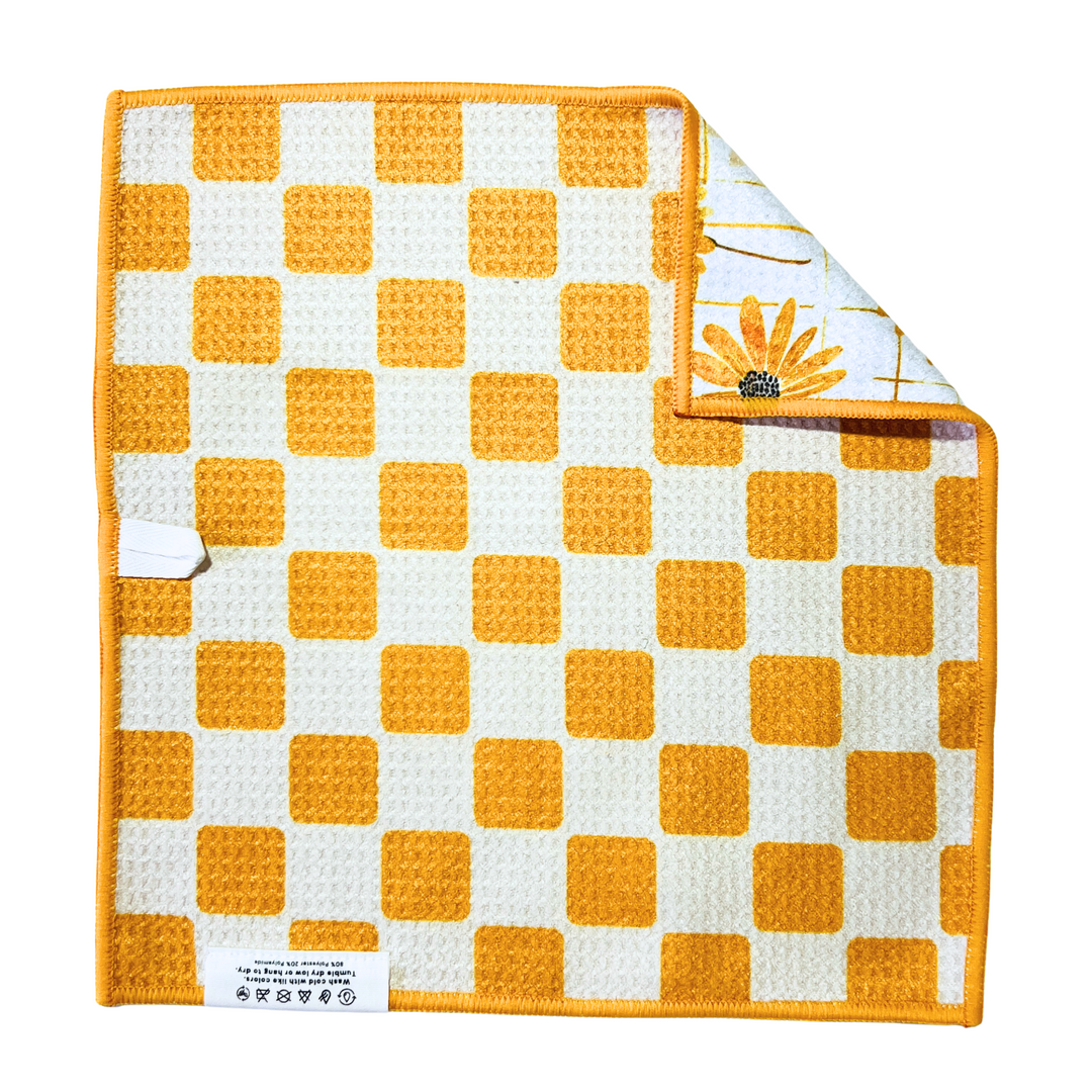 Daisy Picnic | Waffle Weave Microfiber Towels Kitchen & Bath Hand Towels Reversible Hand Towel | Towel Collective | Cody, WY