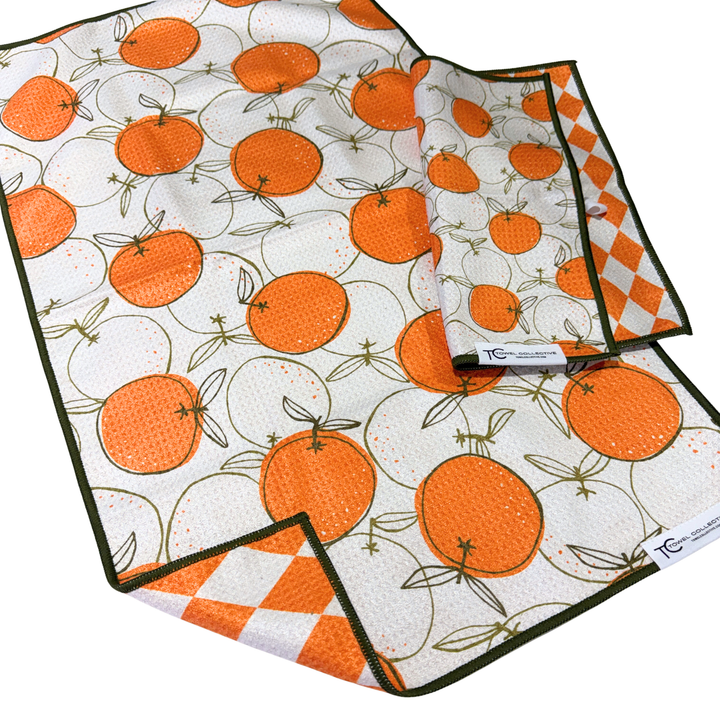 Dressed in Orange | Waffle Weave Microfiber Towels Kitchen & Bath