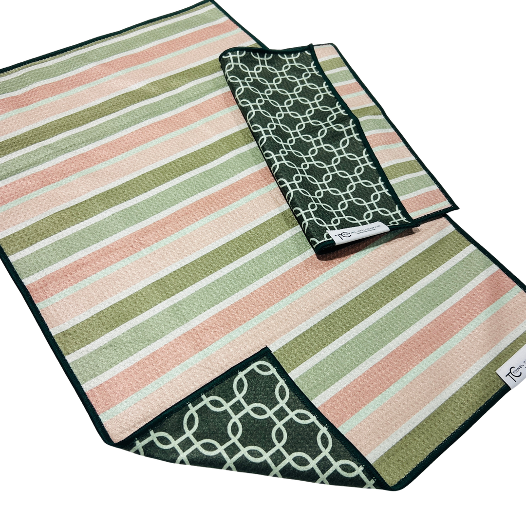 Modern Stripe | Waffle Weave Microfiber Towels Kitchen & Bath (Feb Subscription) Reversible Hand Towel | Towel Collective | Cody, WY