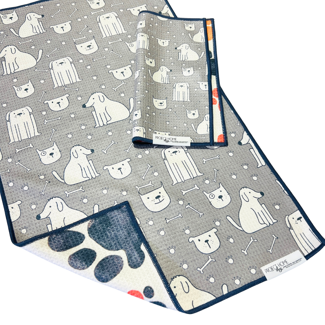 It's A Dogs Life | Waffle Weave Microfiber Towels Kitchen & Bath Hand Towels Reversible Hand Towel | Towel Collective | Cody, WY
