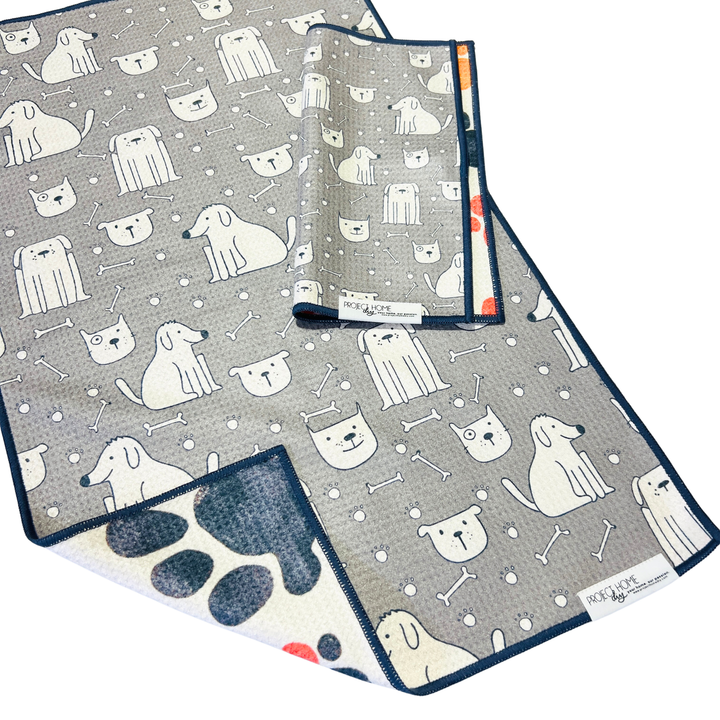 It's A Dogs Life | Waffle Weave Microfiber Towels Kitchen & Bath Hand Towels Reversible Hand Towel | Towel Collective | Cody, WY