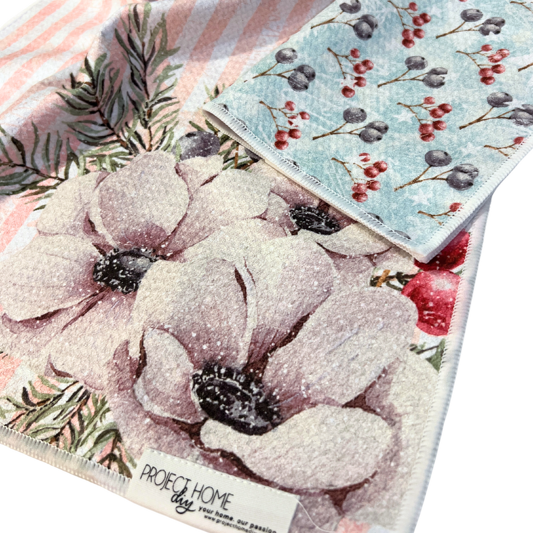 Winterberry | Waffle Weave Microfiber Towels Kitchen & Bath Hand Towels Reversible Hand Towel | Towel Collective | Cody, WY