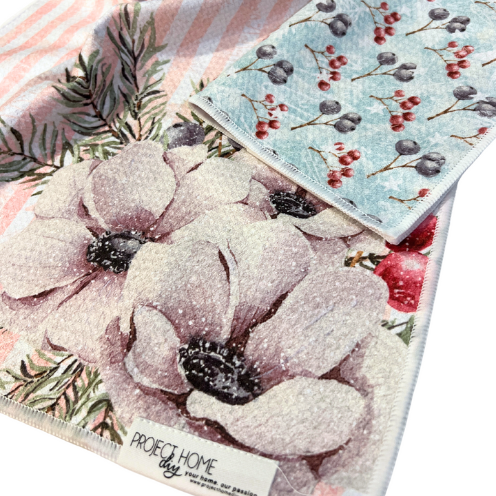 Winterberry | Waffle Weave Microfiber Towels Kitchen & Bath Hand Towels Reversible Hand Towel | Towel Collective | Cody, WY