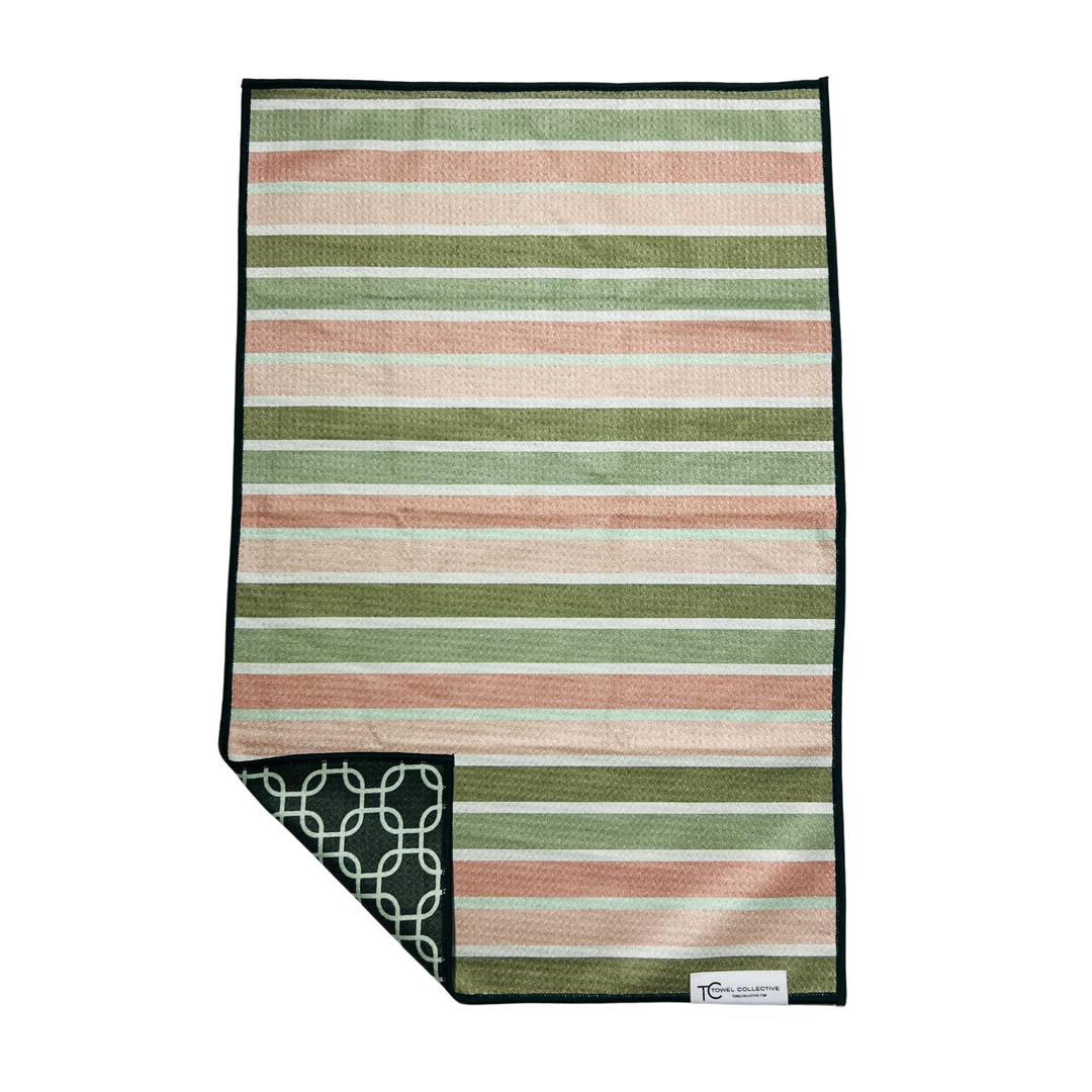 Modern Stripe | Waffle Weave Microfiber Towels Kitchen & Bath (Feb Subscription) Reversible Hand Towel | Towel Collective | Cody, WY