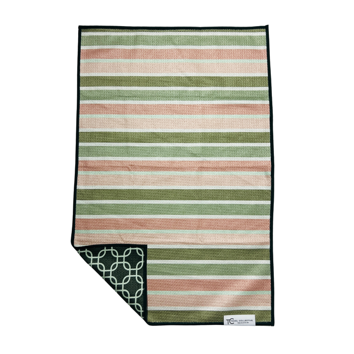 Modern Stripe | Waffle Weave Microfiber Towels Kitchen & Bath (Feb Subscription) Reversible Hand Towel | Towel Collective | Cody, WY