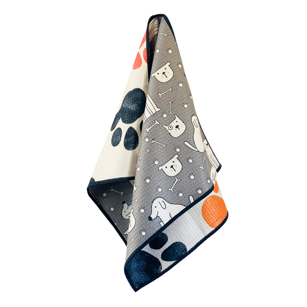 It's A Dogs Life | Waffle Weave Microfiber Towels Kitchen & Bath Hand Towels Reversible Hand Towel | Towel Collective | Cody, WY