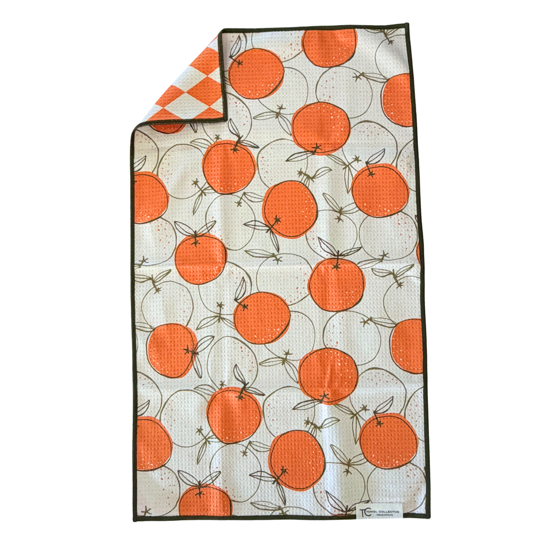 Dressed in Orange | Waffle Weave Microfiber Towels Kitchen & Bath