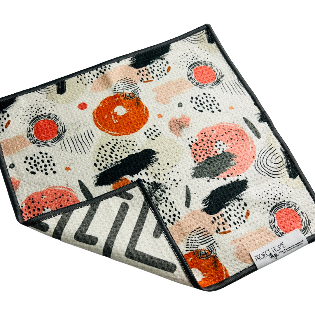 Abstract Circus | Waffle Weave Microfiber Towels Kitchen & Bath Hand Towels Reversible Hand Towel | Towel Collective | Cody, WY