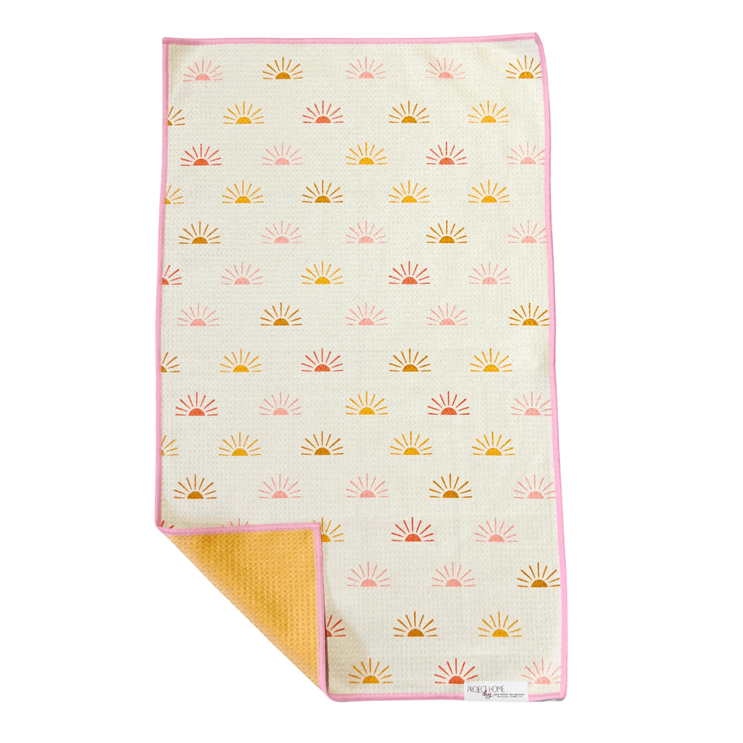 Retro Rays | Waffle Weave Microfiber Towels Kitchen & Bath Hand Towels Reversible Hand Towel | Towel Collective | Cody, WY
