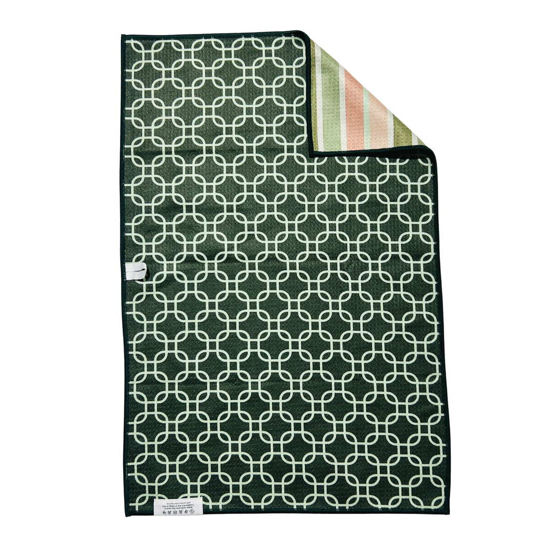 Modern Stripe | Waffle Weave Microfiber Towels Kitchen & Bath (Feb Subscription) Reversible Hand Towel | Towel Collective | Cody, WY