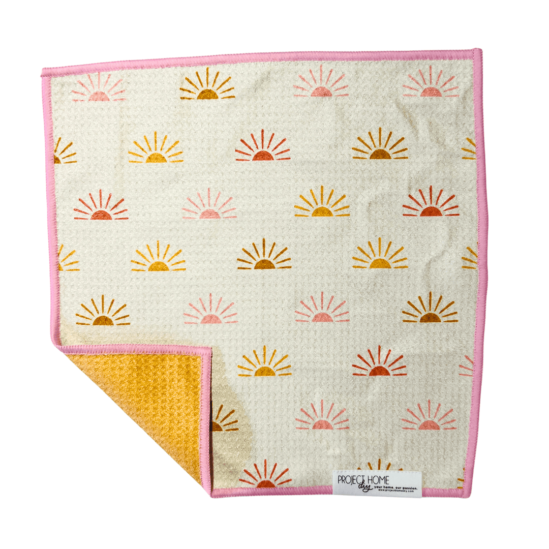 Retro Rays | Waffle Weave Microfiber Towels Kitchen & Bath Hand Towels Reversible Hand Towel | Towel Collective | Cody, WY