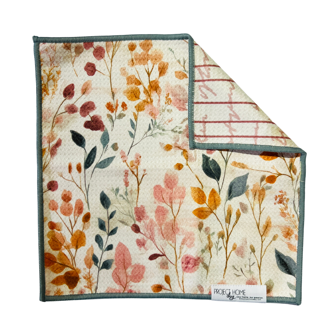 Vintage Floral | Waffle Weave Microfiber Towels Kitchen & Bath Hand Towels Reversible Hand Towel | Towel Collective | Cody, WY