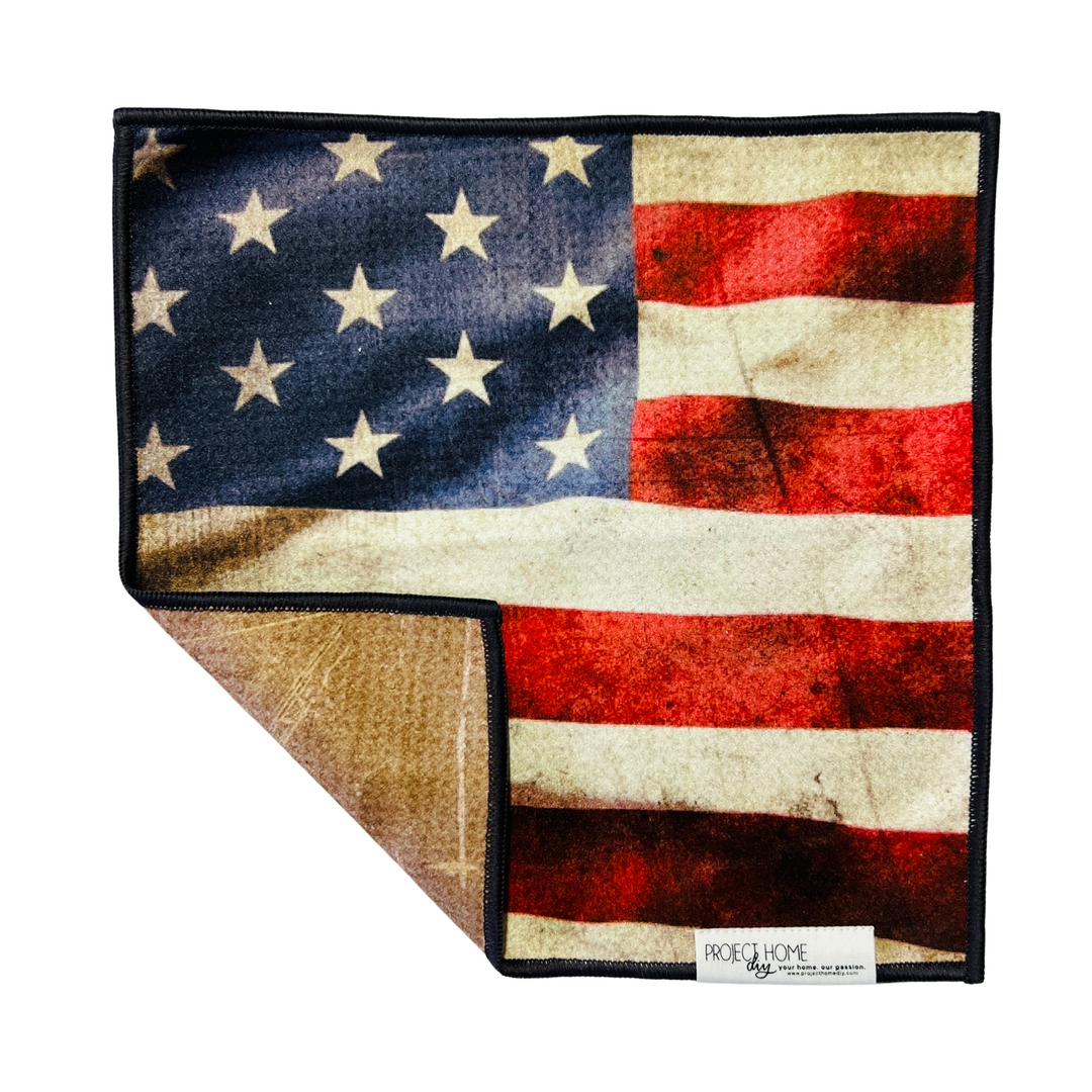 American Pride | Waffle Weave Microfiber Towels Kitchen & Bath Hand Towels Reversible Hand Towel | Towel Collective | Cody, WY